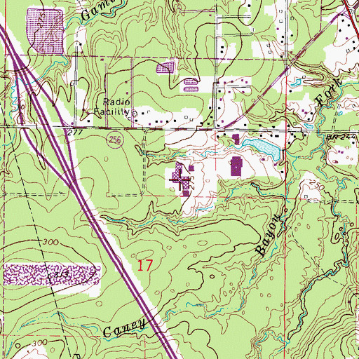 Topographic Map of White Hall High School, AR