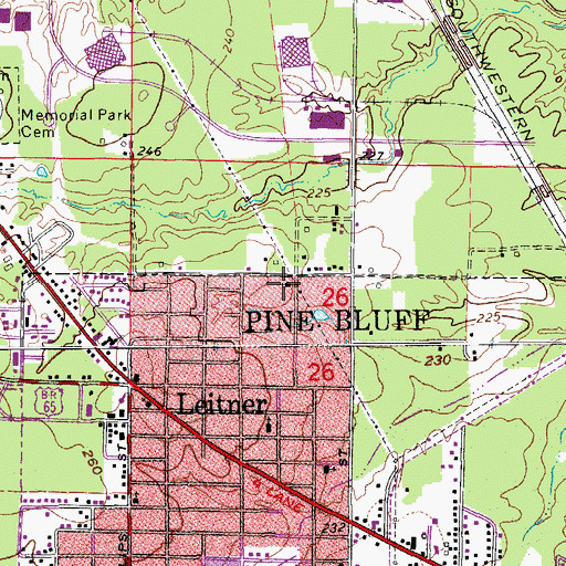 Topographic Map of Grace Baptist Church, AR