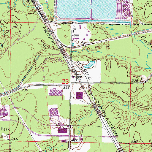 Topographic Map of College Park (historical), AR