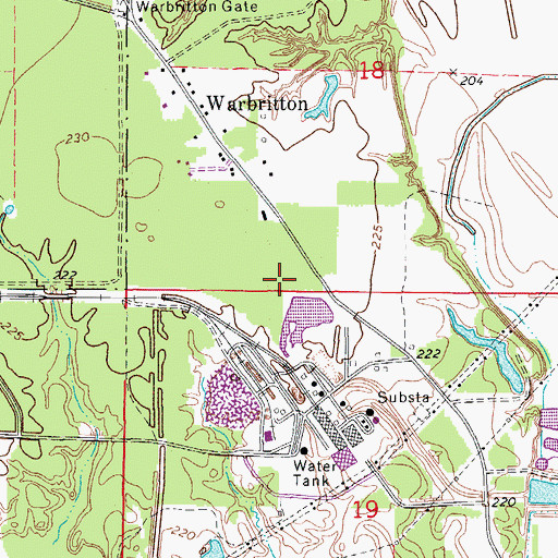 Topographic Map of Barrett Chapel School (historical), AR