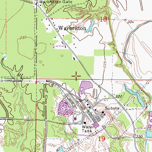 Topographic Map of Barrett Chapel Church (historical), AR