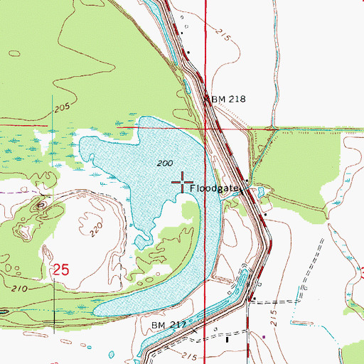 Topographic Map of Pastoria Bend, AR