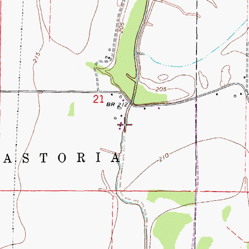 Topographic Map of Lateral D-1, AR