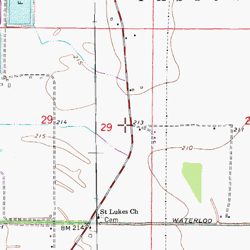Topographic Map of Saint Lukes School (historical), AR