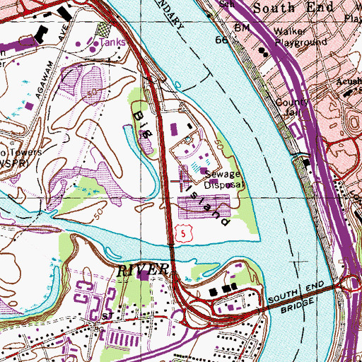 Topographic Map of Big Island, MA