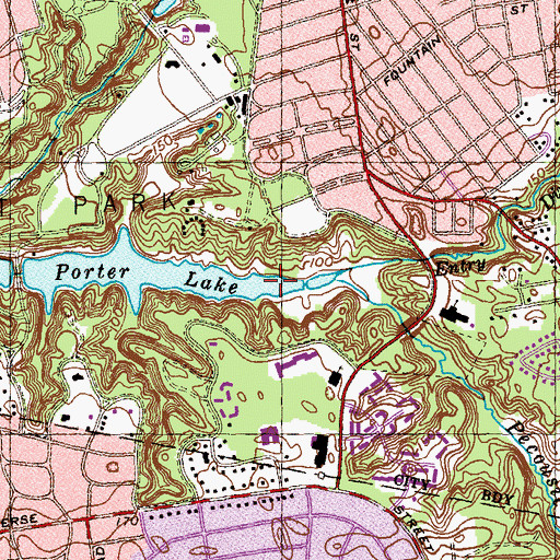 Topographic Map of Entry Dingle Brook, MA