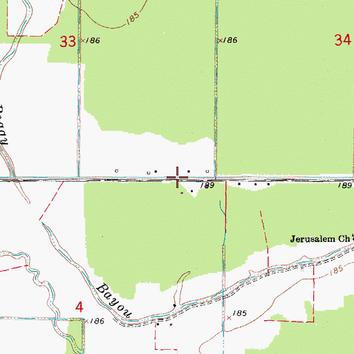 Topographic Map of Main Canal, AR