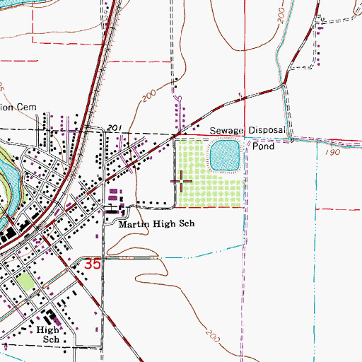 Topographic Map of Altheimer-Sherrill High School, AR
