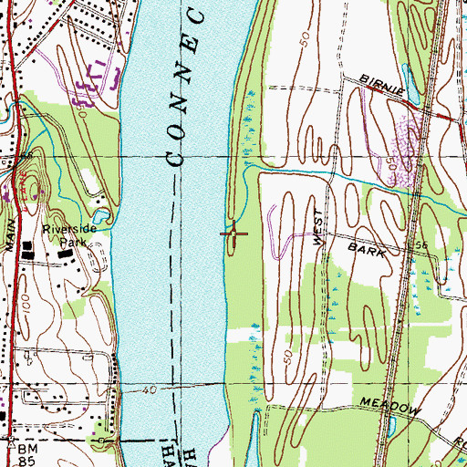 Topographic Map of Longmeadow Brook, MA