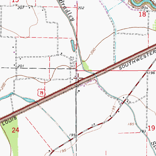 Topographic Map of Jerusalem Church (historical), AR