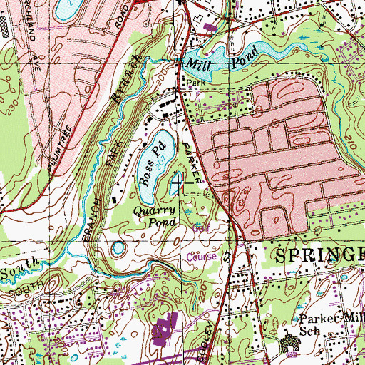 Topographic Map of Quarry Pond, MA
