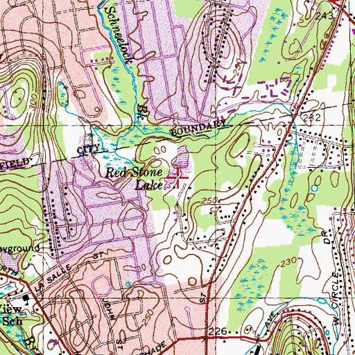 Topographic Map of Red Stone Lake, MA