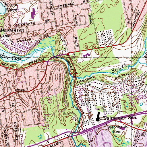 Topographic Map of Schnelock Brook, MA