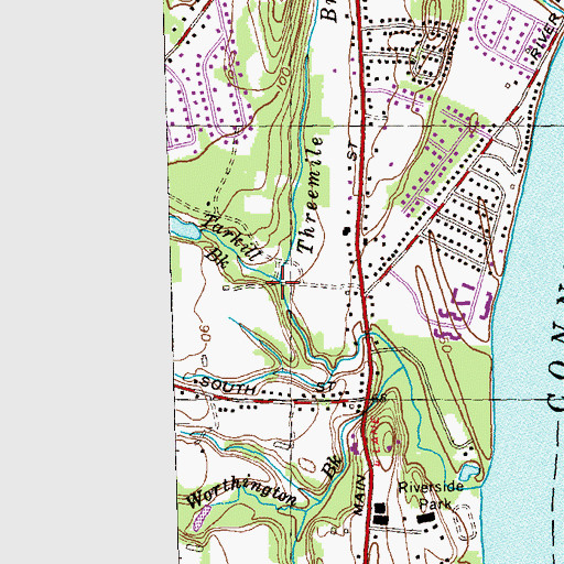 Topographic Map of Tarkill Brook, MA