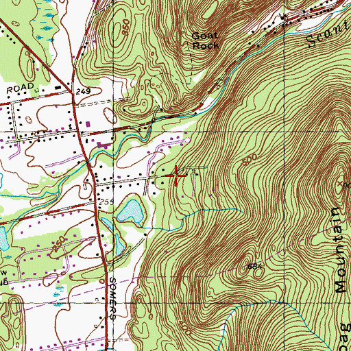 Topographic Map of Skerry Brook, MA