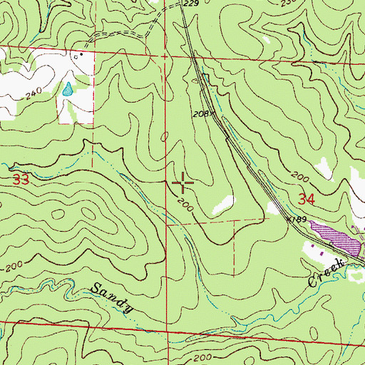 Topographic Map of Coulter Cemetery, AR