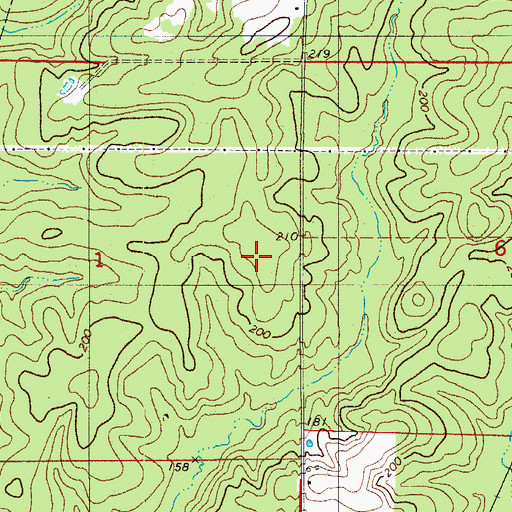 Topographic Map of Cummings Cemetery, AR