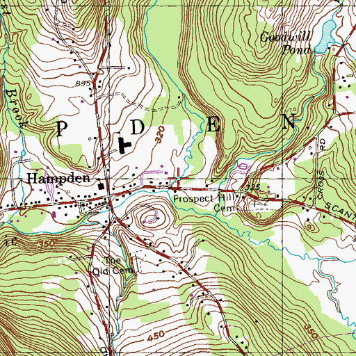 Topographic Map of Big Brook, MA