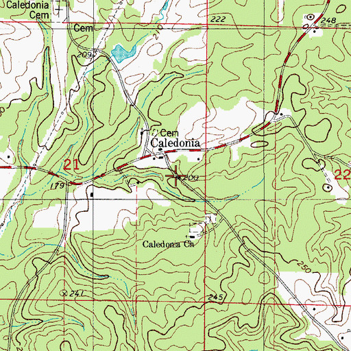 Topographic Map of Ebenezer Missionary Baptist Church, AR