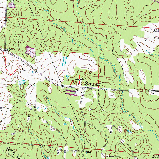 Topographic Map of Fredonia Cemetery, AR