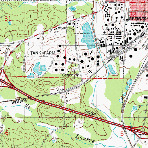 Topographic Map of Friendship Cemetery, AR