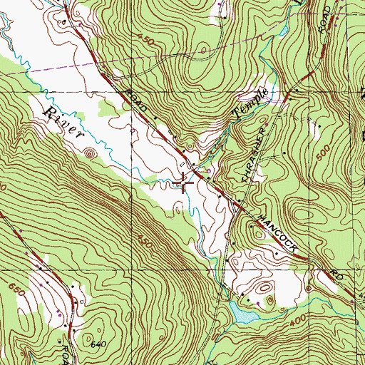 Topographic Map of Temple Brook, MA
