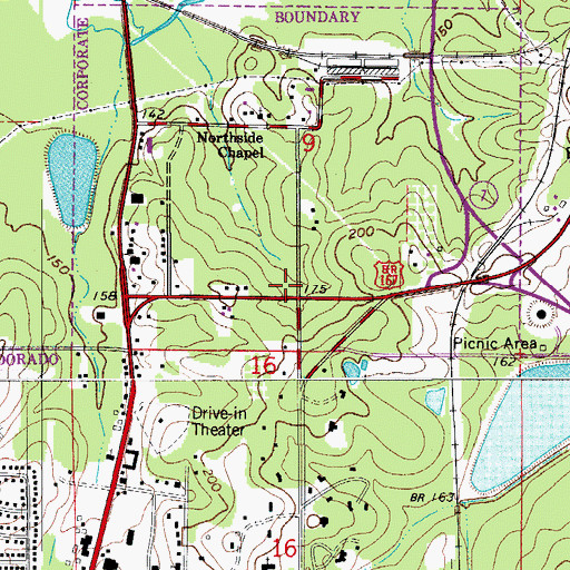 Topographic Map of Ingram - Reeves Cemetery, AR