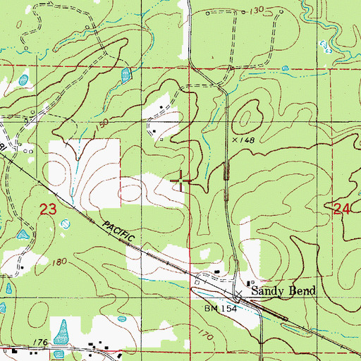 Topographic Map of Knowles Cemetery, AR