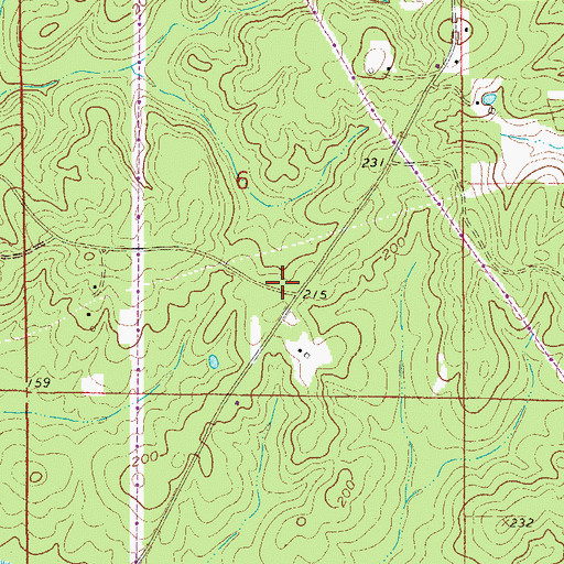 Topographic Map of Newton-Dunaway Cemetery, AR