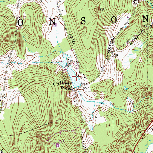 Topographic Map of Calkins Pond, MA
