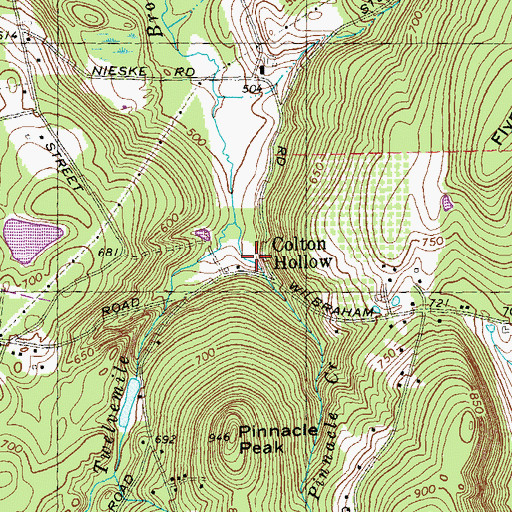 Topographic Map of Colton Hollow, MA