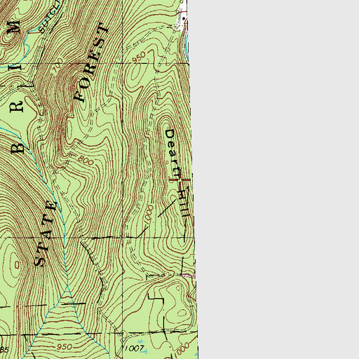 Topographic Map of Dearth Hill, MA