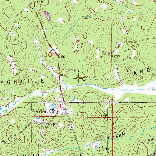 Topographic Map of Suggs Cemetery, AR