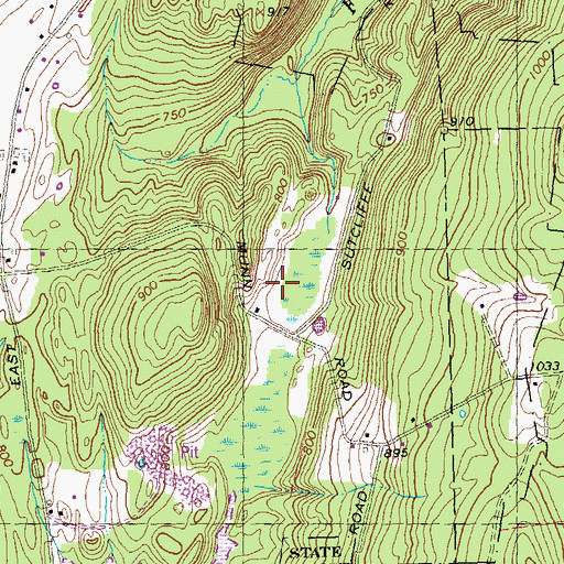 Topographic Map of Squire Pond, MA