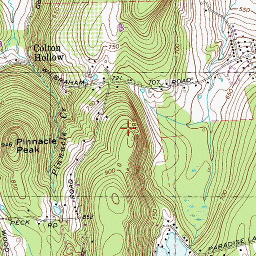 Topographic Map of West Hill, MA
