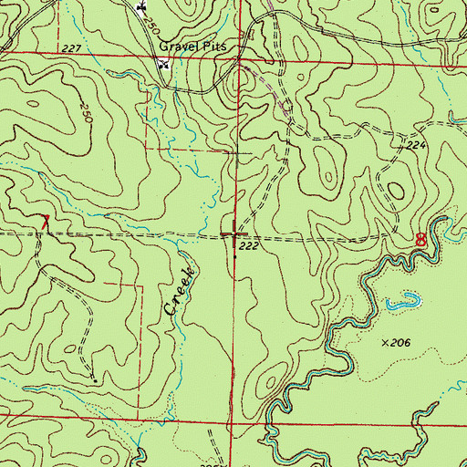 Topographic Map of Cruse (historical), AR