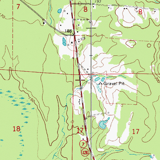 Topographic Map of Jackson (historical), AR