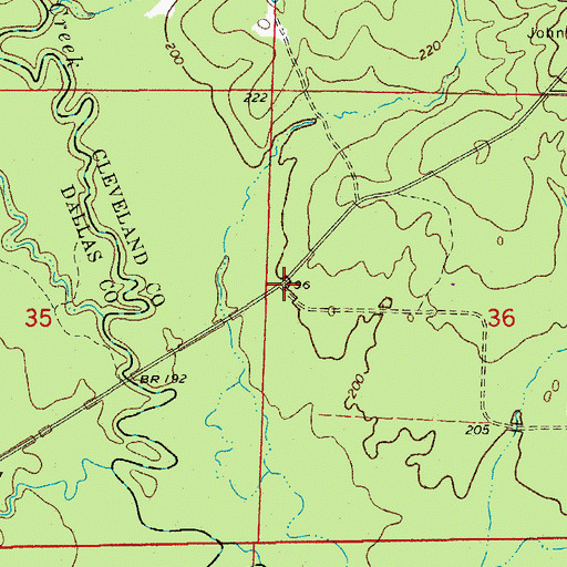 Topographic Map of Como (historical), AR