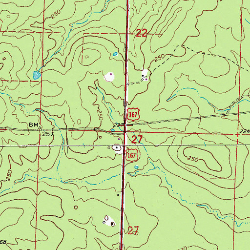 Topographic Map of Croak (historical), AR