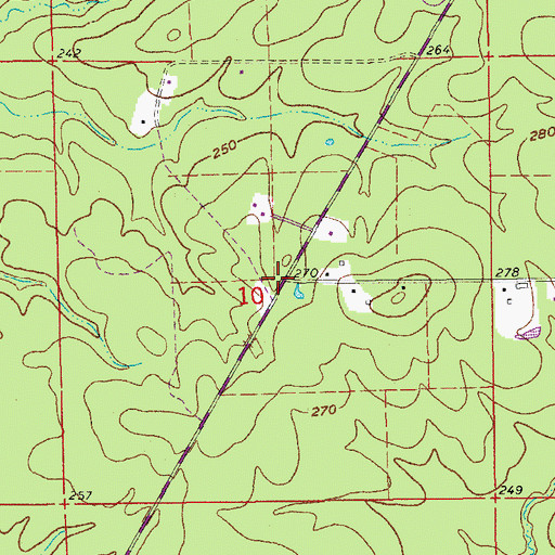 Topographic Map of Dialton (historical), AR