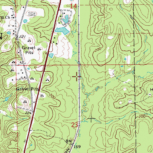 Topographic Map of Dwight (historical), AR