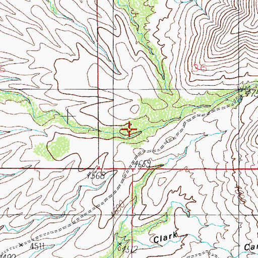 Topographic Map of Hughes Canyon, AZ