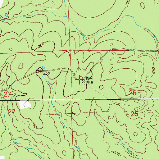 Topographic Map of Lehigh (historical), AR