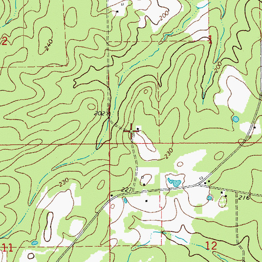 Topographic Map of Mason (historical), AR