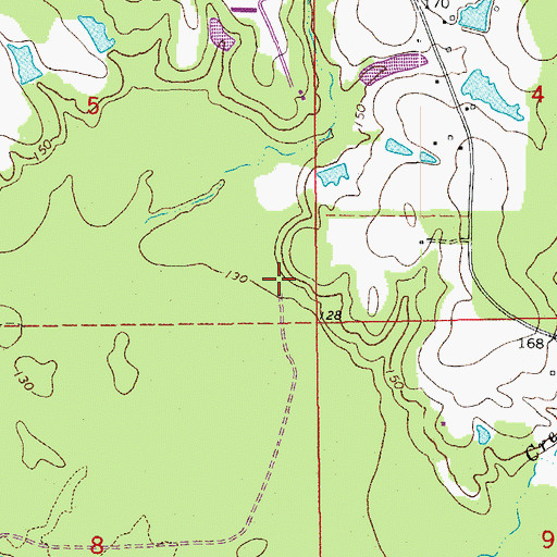 Topographic Map of McKinney (historical), AR