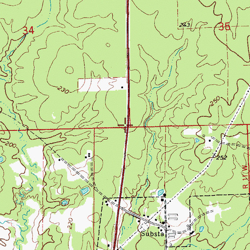 Topographic Map of Unionville (historical), AR