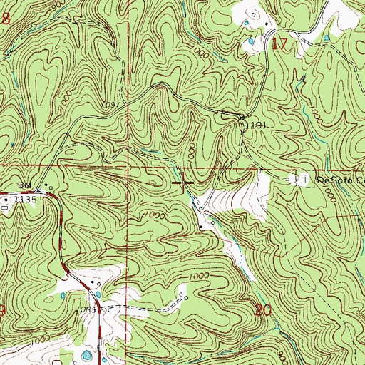 Topographic Map of Sylvia (historical), AR