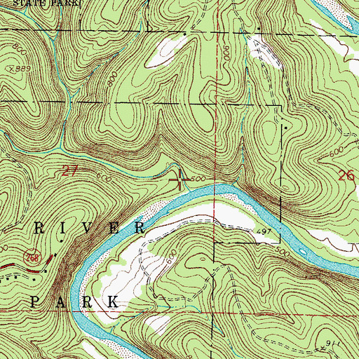 Topographic Map of Panther Hollow, AR