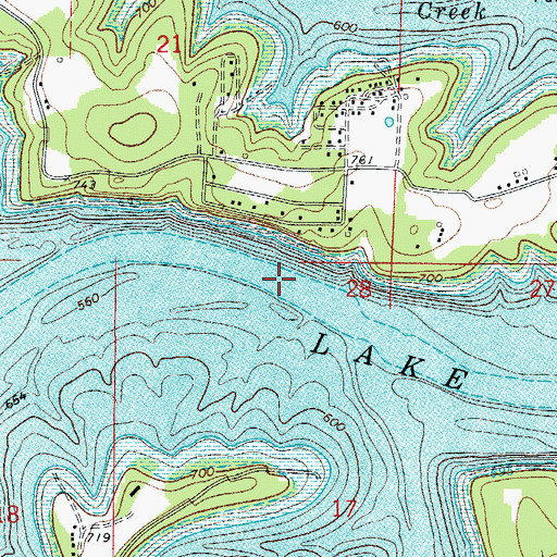 Topographic Map of Keesee Ferry (historical), AR
