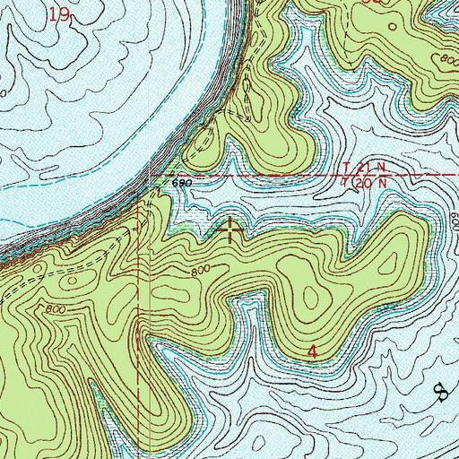 Topographic Map of Jones Point Wildlife Management Area, AR